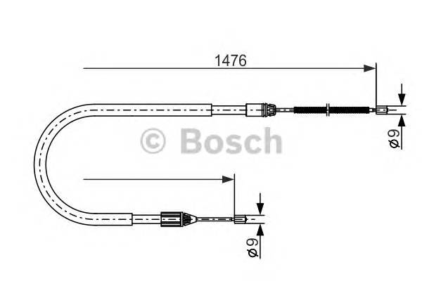 BOSCH 1 987 477 639 Трос, стояночная тормозная