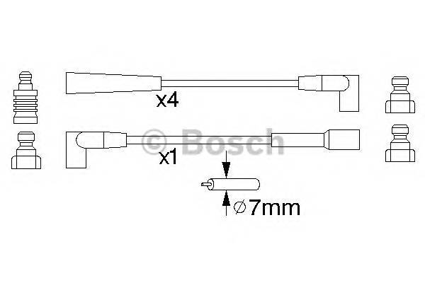 BOSCH 0 986 356 886 Комплект дротів запалювання