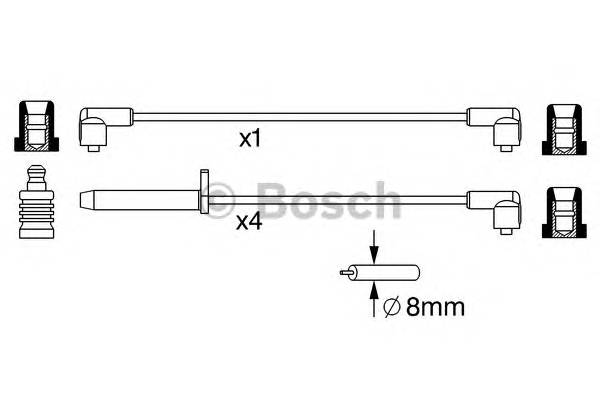 BOSCH 0 986 357 235 Комплект дротів запалювання