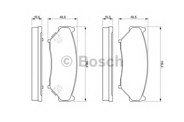 BOSCH 0 986 424 251 Комплект тормозных колодок,