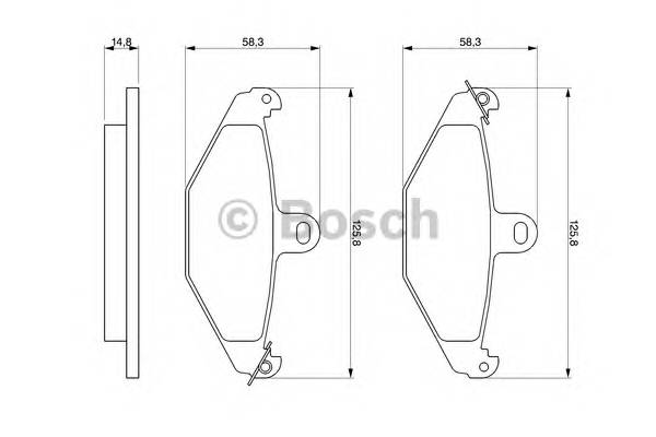 BOSCH 0 986 461 148 Комплект тормозных колодок,