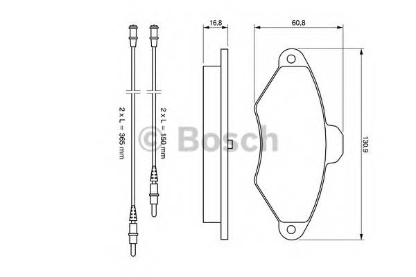 BOSCH 0 986 461 757 Комплект гальмівних колодок,