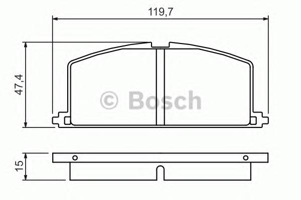 BOSCH 0 986 468 701 Комплект гальмівних колодок,