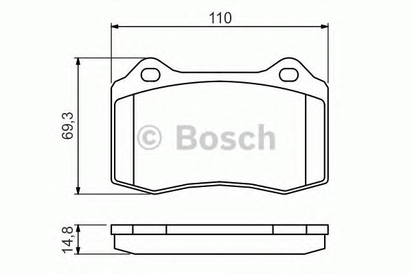 BOSCH 0 986 494 393 Комплект тормозных колодок,