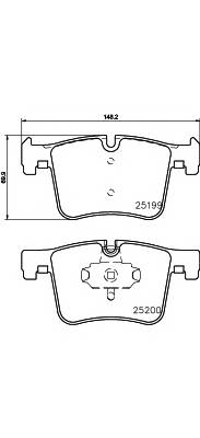 TEXTAR 2519901 Комплект тормозных колодок,