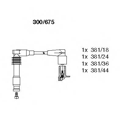 BREMI 300/675 Комплект проводов зажигания