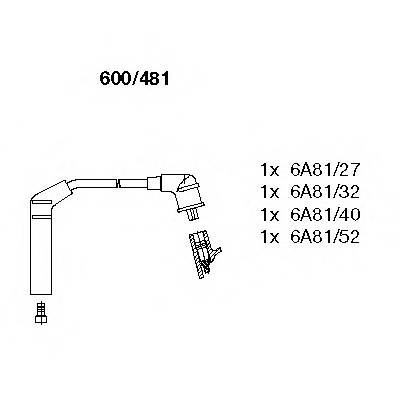 BREMI 600/481 Комплект проводов зажигания