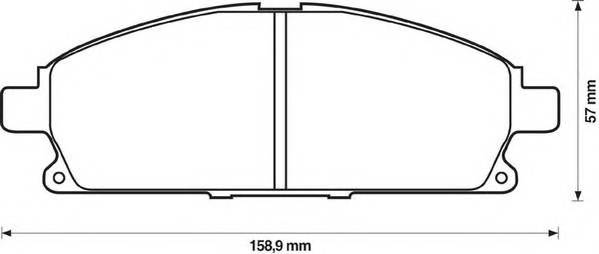 JURID 572466J Комплект гальмівних колодок,