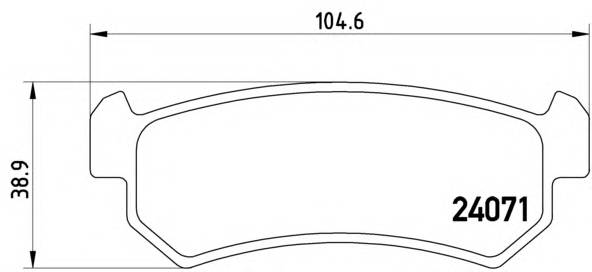 BREMBO P 10 001 Комплект тормозных колодок,