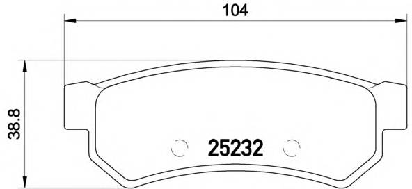 BREMBO P 10 053 Комплект гальмівних колодок,