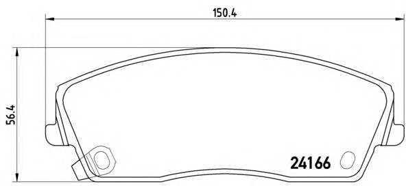 BREMBO P 11 019 Комплект гальмівних колодок,