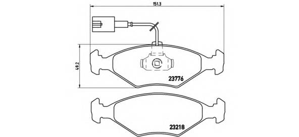 BREMBO P 23 122 Комплект тормозных колодок,