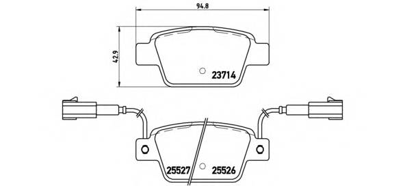 BREMBO P 23 135 Комплект тормозных колодок,