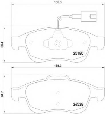 BREMBO P 23 148 Комплект тормозных колодок,