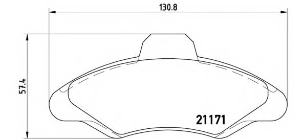 BREMBO P 24 029 Комплект тормозных колодок,