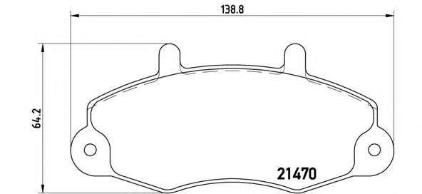 BREMBO P 24 032 Комплект гальмівних колодок,