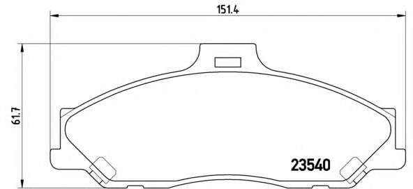 BREMBO P 24 051 Комплект гальмівних колодок,