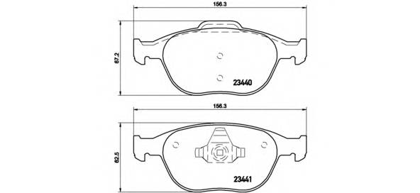 BREMBO P 24 058 Комплект гальмівних колодок,