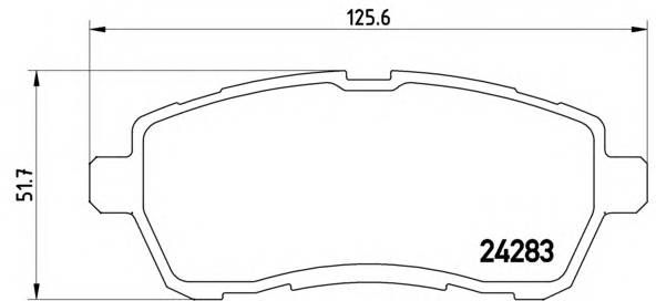 BREMBO P 24 072 Комплект тормозных колодок,