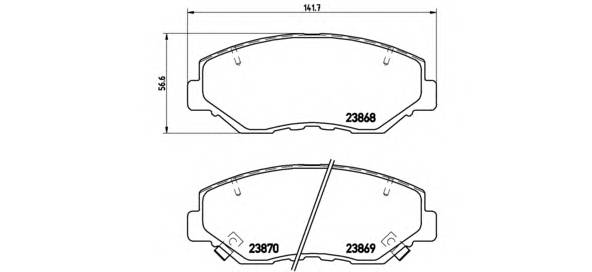 BREMBO P 28 035 Комплект тормозных колодок,