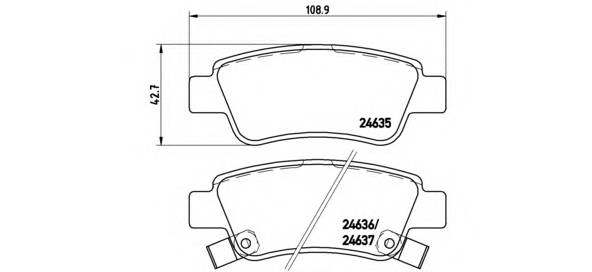 BREMBO P 28 046 Комплект тормозных колодок,