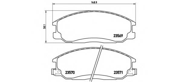 BREMBO P 30 013 Комплект тормозных колодок,