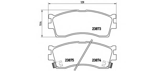 BREMBO P 30 016 Комплект гальмівних колодок,