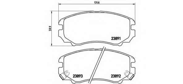 BREMBO P 30 018 Комплект тормозных колодок,