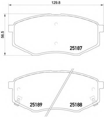 BREMBO P 30 055 Комплект тормозных колодок,