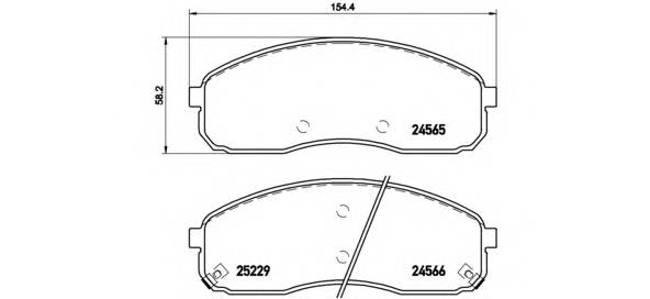 BREMBO P 30 058 Комплект тормозных колодок,