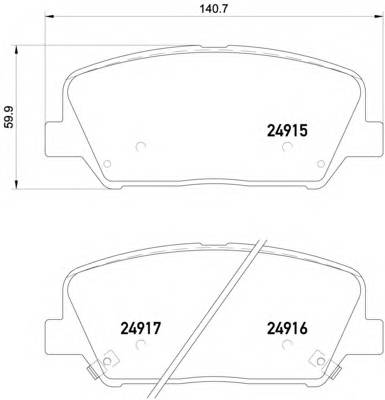 BREMBO P 30 065 Комплект гальмівних колодок,