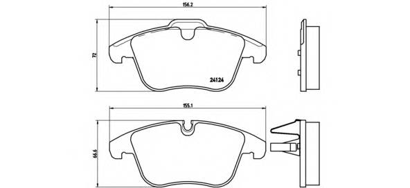 BREMBO P 36 022 Комплект тормозных колодок,