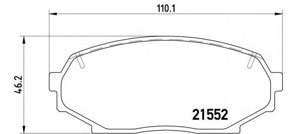 BREMBO P 49 017 Комплект гальмівних колодок,