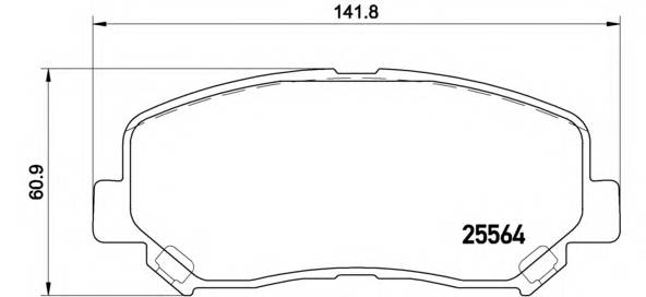 BREMBO P 49 045 Комплект тормозных колодок,