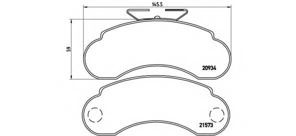 BREMBO P 50 021 Комплект гальмівних колодок,