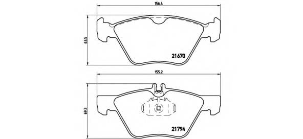 BREMBO P 50 026 Комплект тормозных колодок,