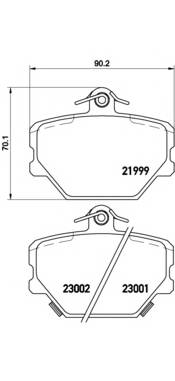 BREMBO P 50 038 Комплект тормозных колодок,