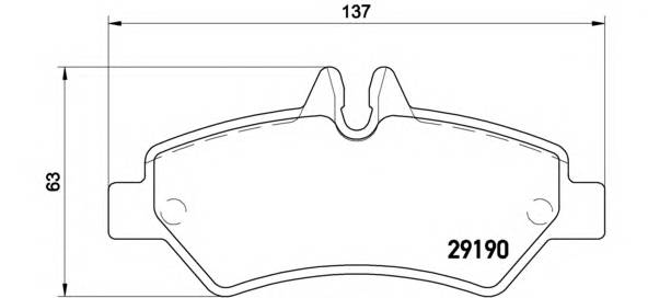 BREMBO P 50 084 Комплект гальмівних колодок,