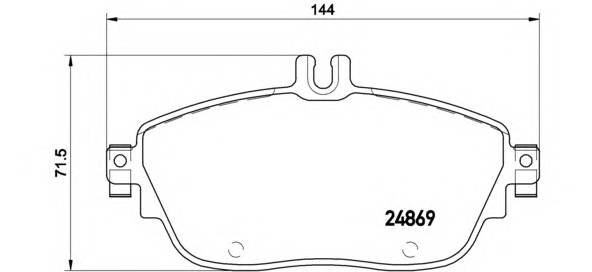 BREMBO P 50 093 Комплект гальмівних колодок,