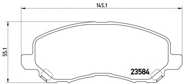 BREMBO P 54 030 Комплект тормозных колодок,