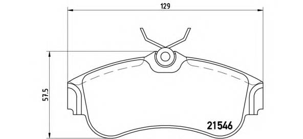 BREMBO P 56 022 Комплект тормозных колодок,