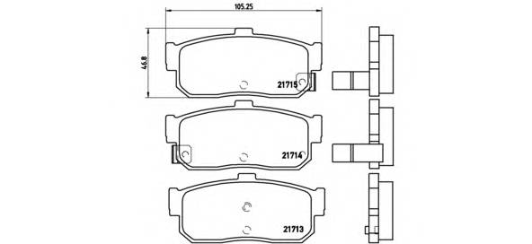 BREMBO P 56 029 Комплект гальмівних колодок,