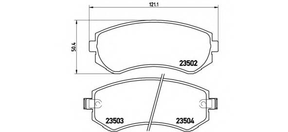 BREMBO P 56 039 Комплект тормозных колодок,