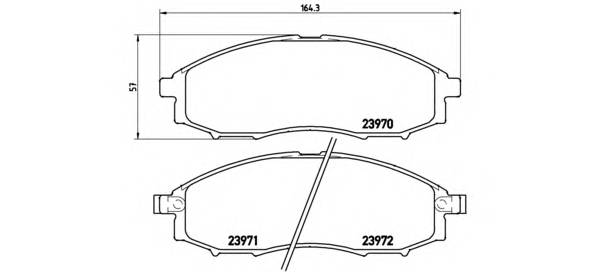 BREMBO P 56 049 Комплект тормозных колодок,