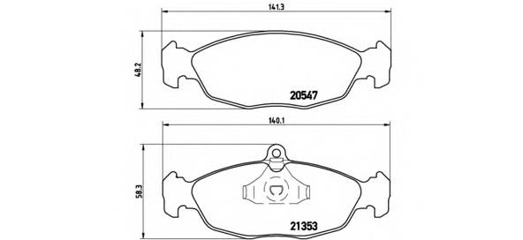 BREMBO P 59 011 Комплект гальмівних колодок,