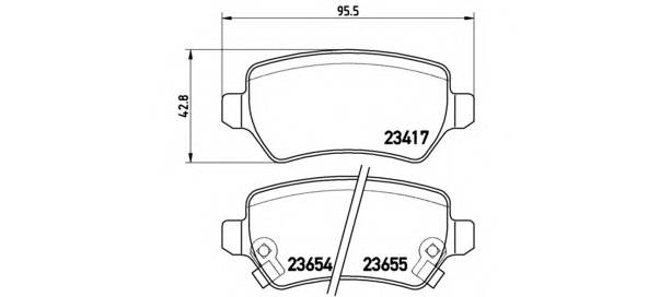 BREMBO P 59 038 Комплект тормозных колодок,