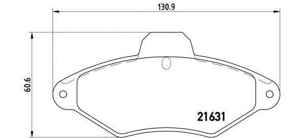 BREMBO P 61 052 Комплект гальмівних колодок,