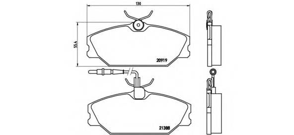 BREMBO P 68 014 Комплект тормозных колодок,