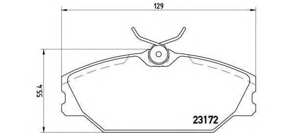 BREMBO P 68 027 Комплект гальмівних колодок,