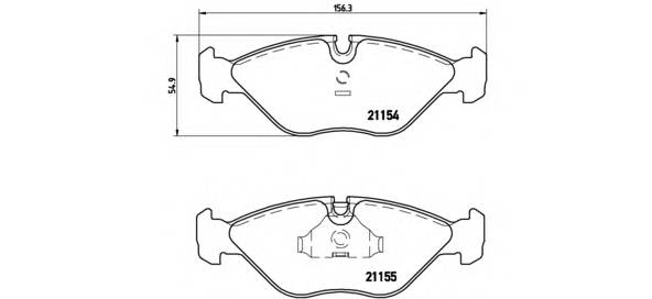 BREMBO P 71 005 Комплект тормозных колодок,